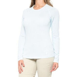 Base Layer Top - UPF 50, Long Sleeve (for Women) - SKY TINT (L )